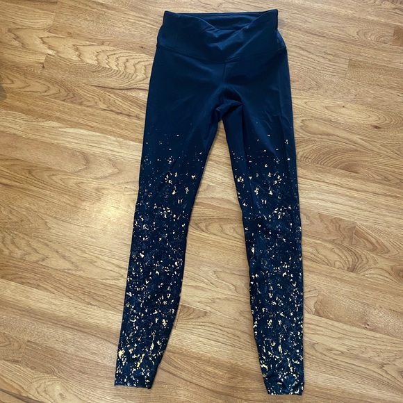 lululemon athletica Pants - Lululemon gold and grey splatter leggings
